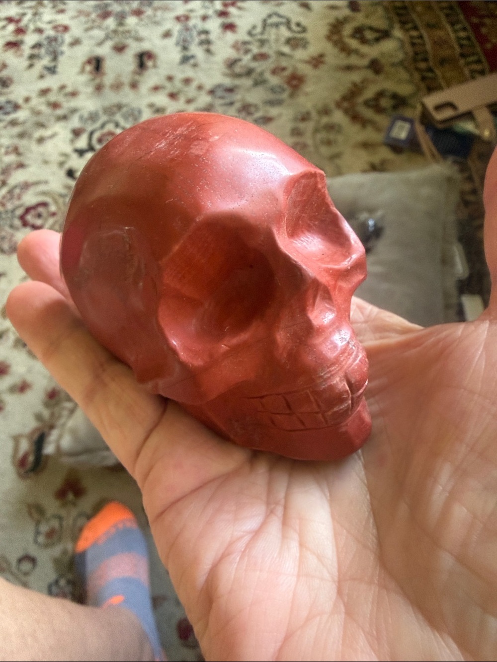 Red Decorative Skull Accent -
